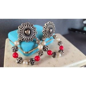 1980s Dangling Day to Night Clip-on Earrings